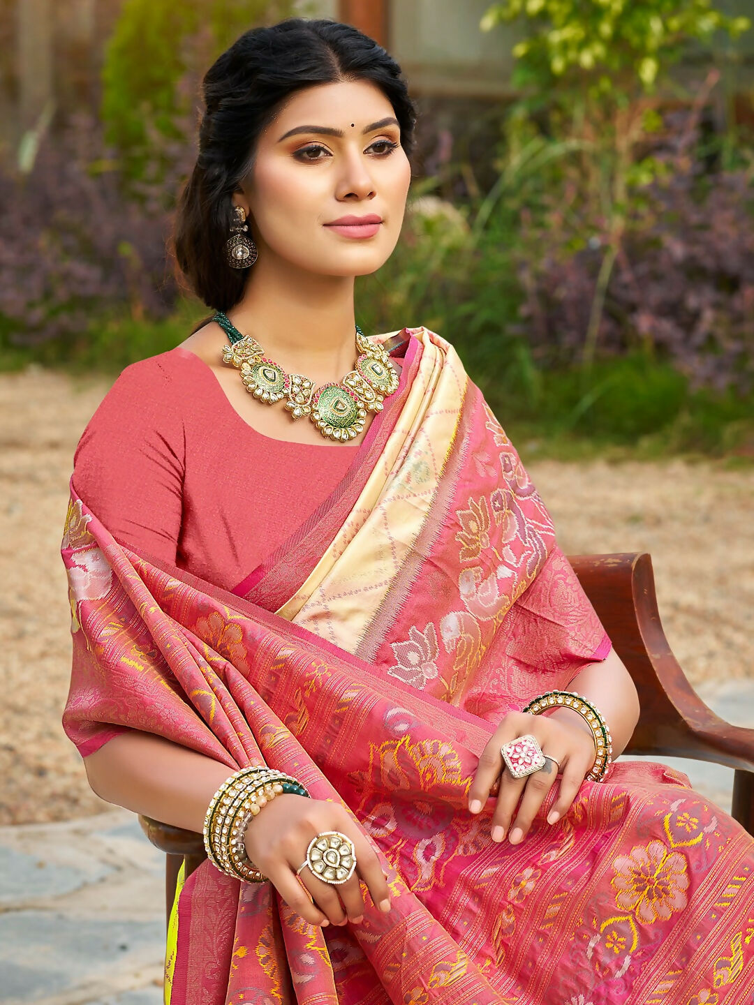 Shree Shyam Fashion Cream Soft Silk Saree