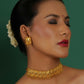 Gold plating jewellery set (Gold) - Ruby Raang - Swadesiicart