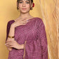 Very Much Indian Chanderi Natural Dye Handblock Printed Saree - Mauve | Swadesiicart