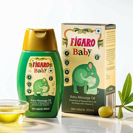Figaro Baby Massage Oil With Natural Olive Oil, Enriched With Vitamin E - Swadesiicart