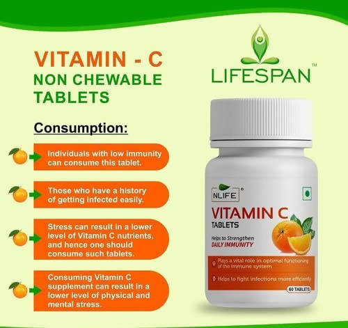 NLife Vitamin C Tablets | Swadesiicart