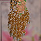 Partywear Ethnic Orange Lotus Earrings By House of Ree - Swadesiicart