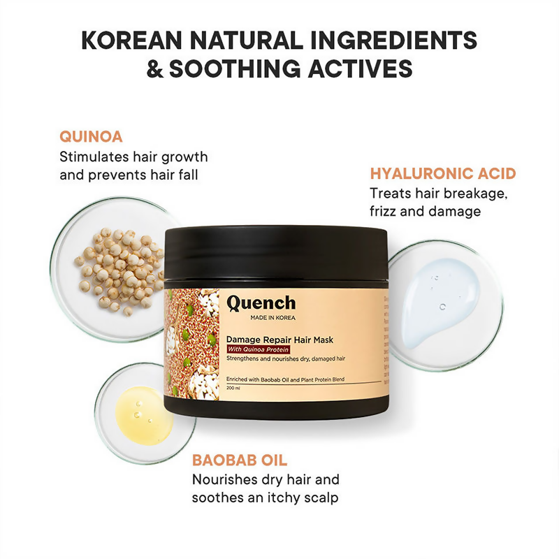 Quench Damage Repair Hair Mask With Quinoa Protein | Swadesiicart