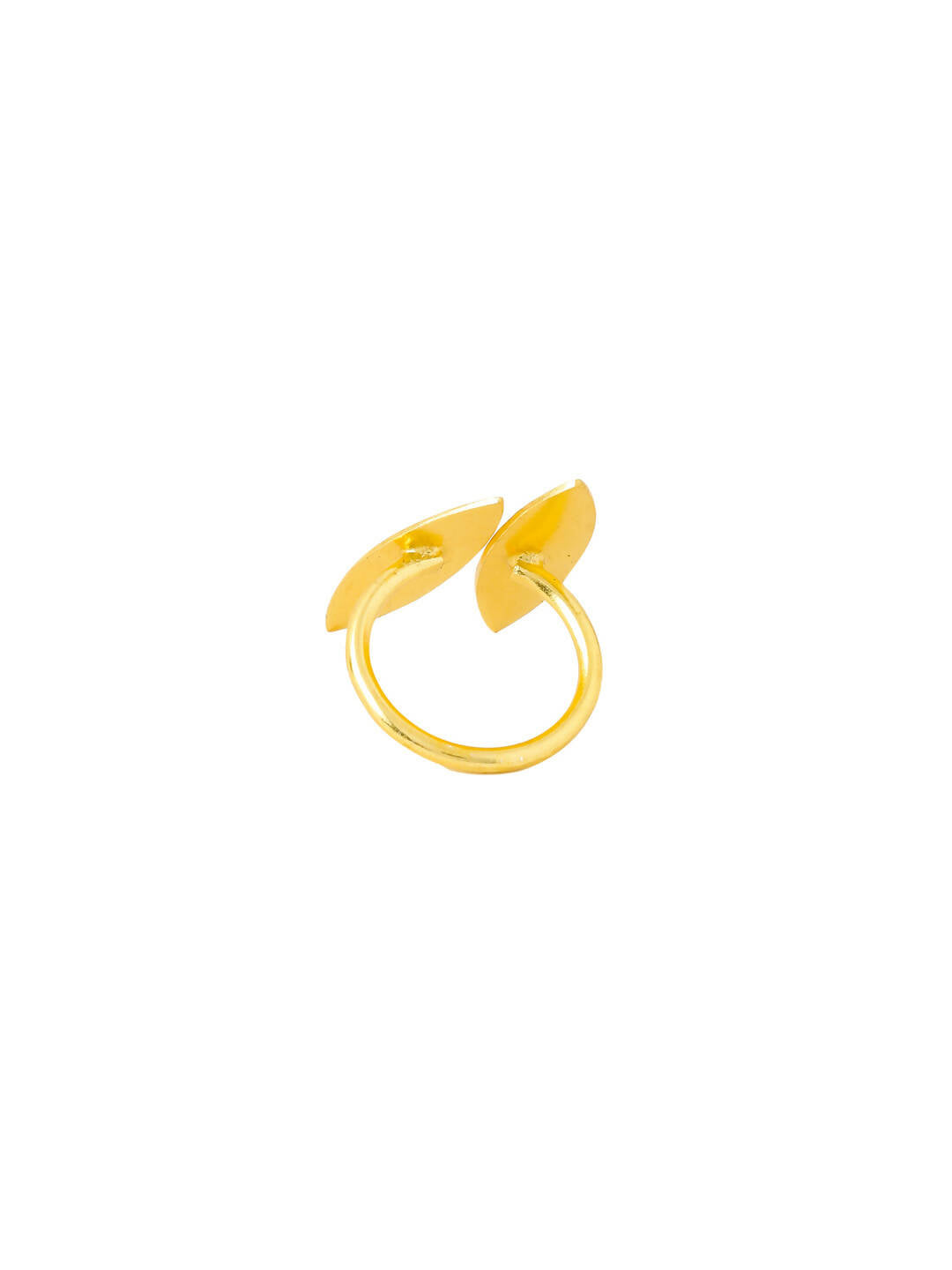 NVR Women's Western Gold-Polished Ajustable Finger Ring | Swadesiicart