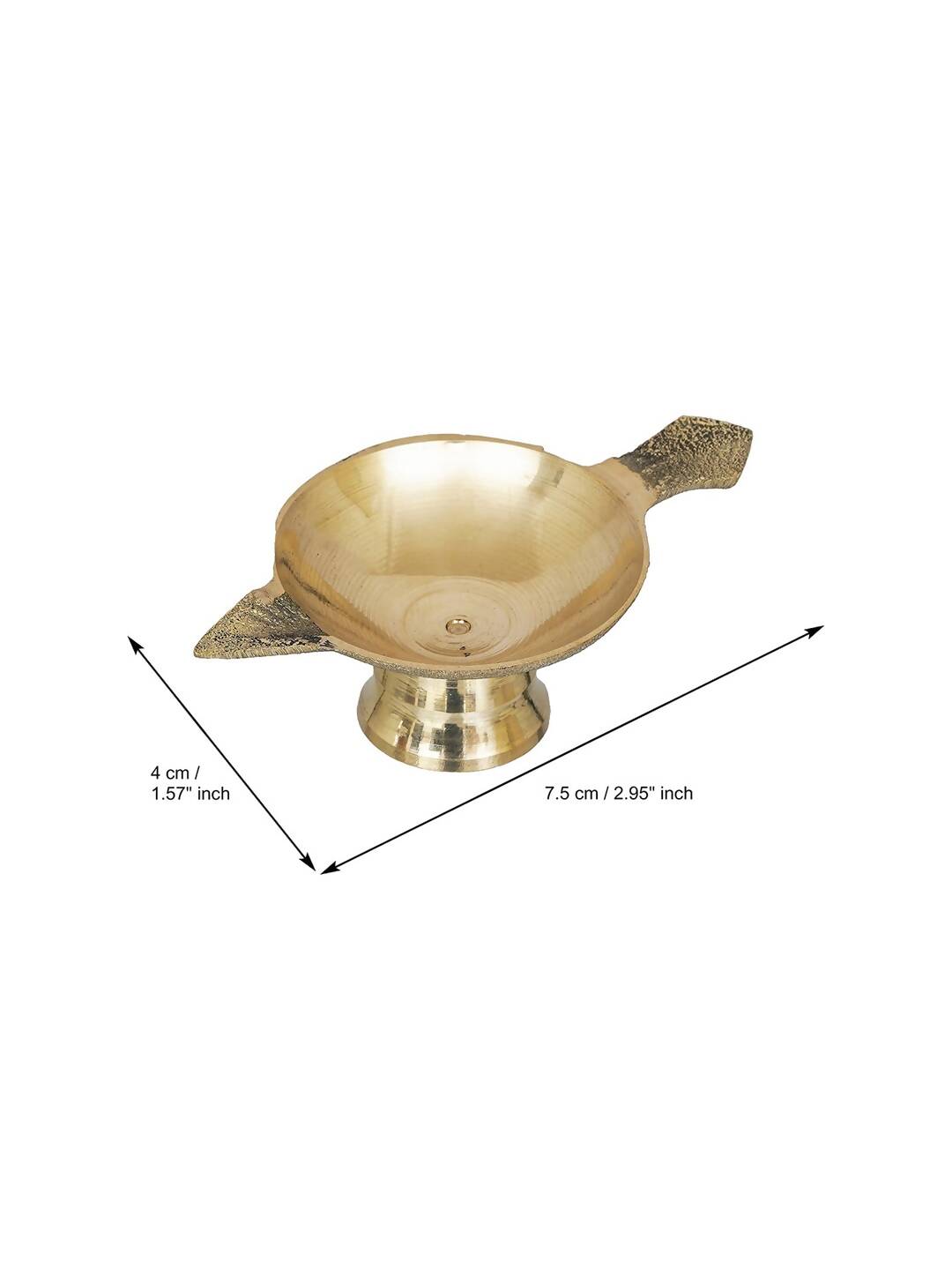 eCraftIndia Brass Diya With Stand & Holder | Swadesiicart