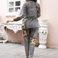 Blue Rayon Paisley & Floral Printed Top with Matching Bottom - Eesha - Swadesiicart