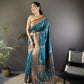 Joban Fashion Banarasi Blue Woven Soft Silk Saree | Swadesiicart