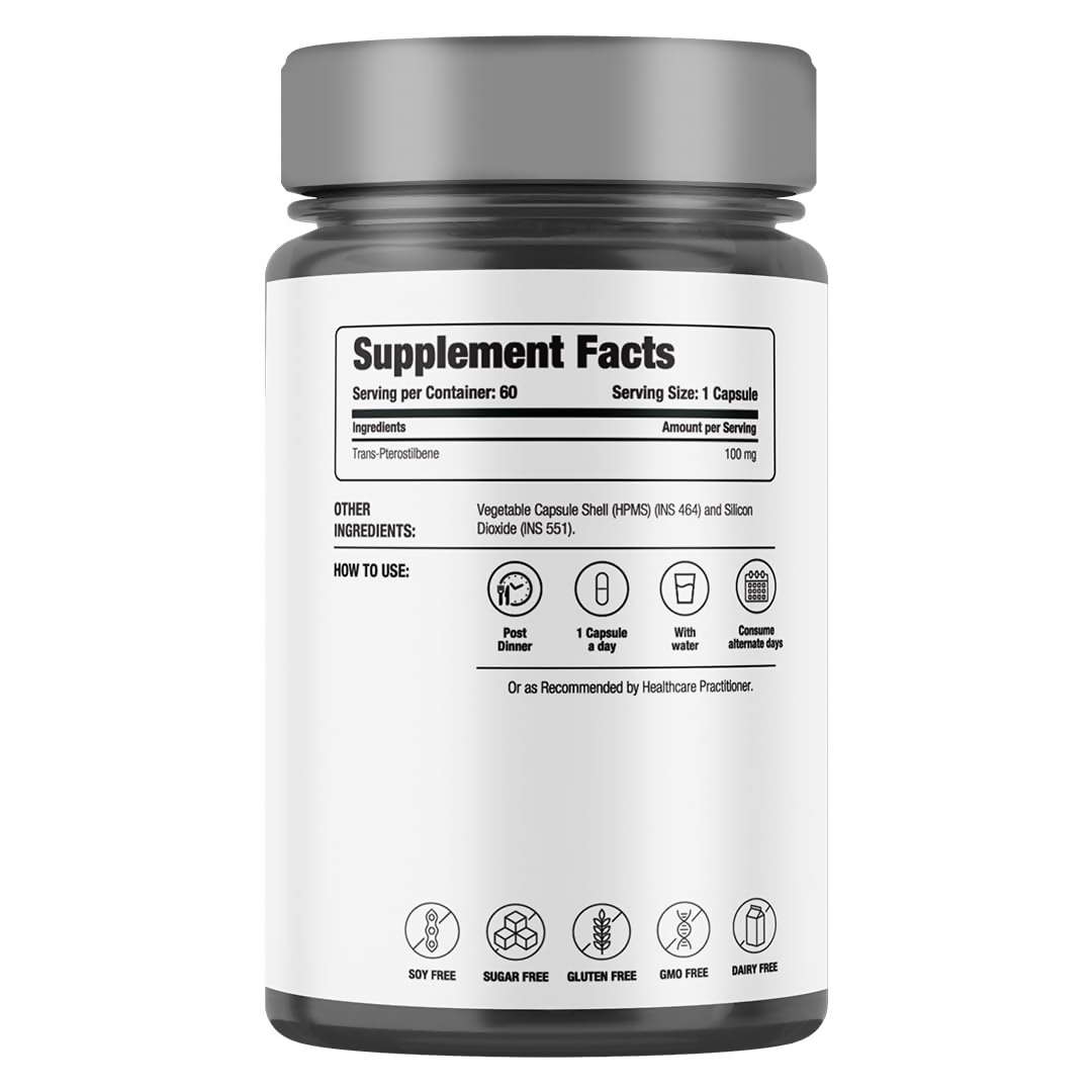 Decode Age 99% Pure Trans-Pterostilbene Capsules | Swadesiicart
