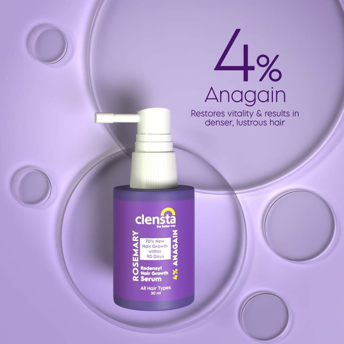 Clensta Rosemary Redensyl Hair Growth Serum | Swadesiicart