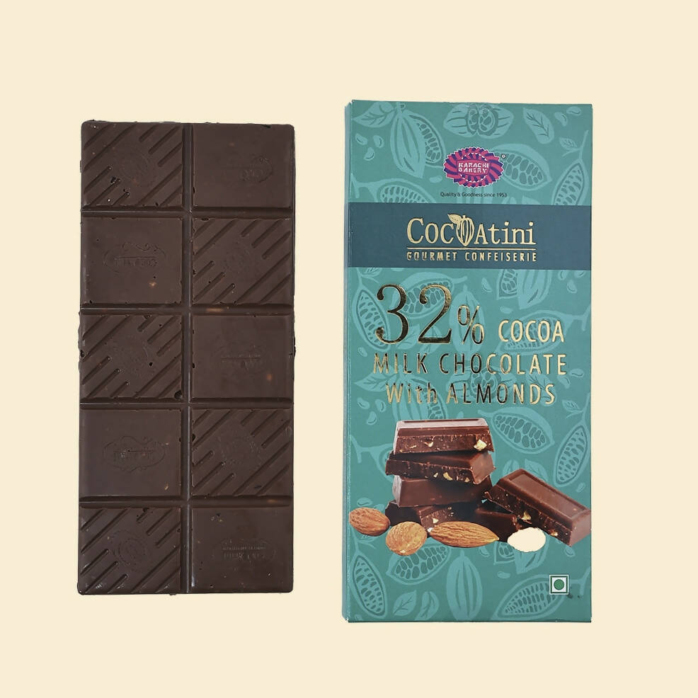 Cocoatini 32% Cocoa Milk Chocolate With Almonds - Swadesiicart