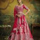 House of Panchhi Red Pure Silk Moti & Zarkan heavy embroidery Lehenga choli & Dupatta | Swadesiicart