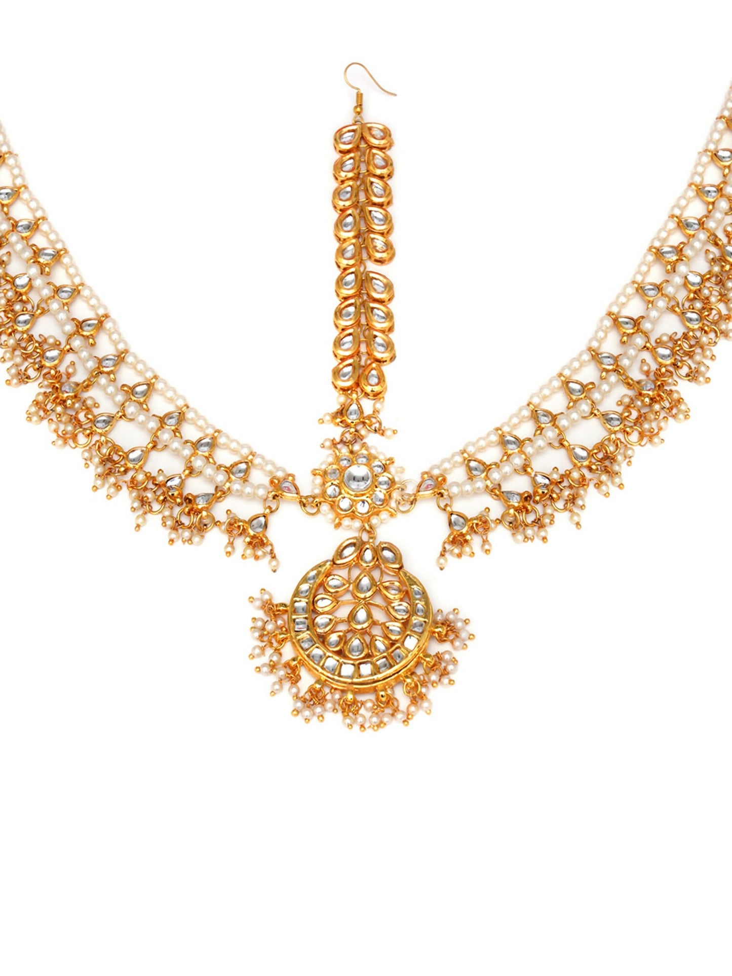 Kundan Layered Matha Patti (Gold) - Ruby Raang | Swadesiicart