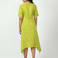 Myshka Women's Green A-Line Solid Kurta - Swadesiicart