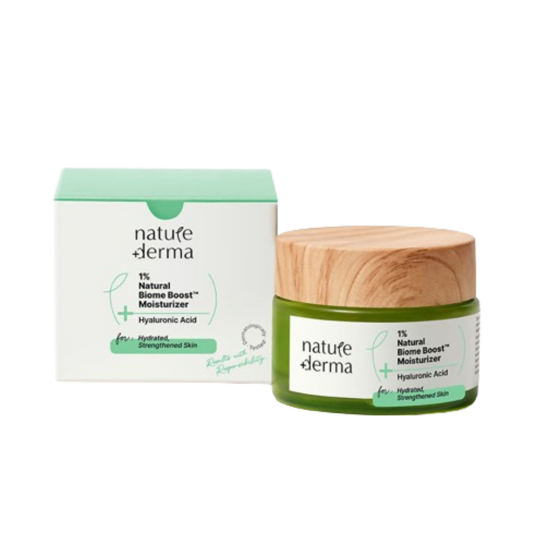 Nature Derma 1% Natural Biome-Boost Moisturizer With Hyaluronic Acid | Swadesiicart