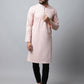 Even Apparels Pink Color Linen Pure Cotton Men's Kurta With Side Placket (SLD070) | Swadesiicart