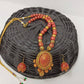 Terracotta Medium Necklace Set With Hangings-Golden Pink | Swadesiicart