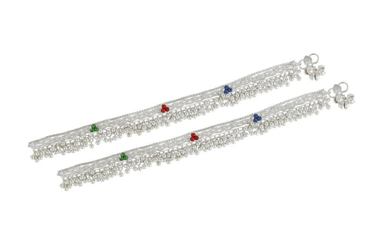 Joban Fashion Silver Copper Anklet For Girl | Swadesiicart