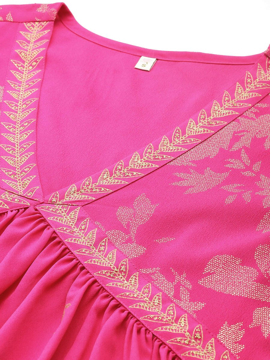 Ahalyaa Women's Traditional Wear Co-ods - Pink - Swadesiicart