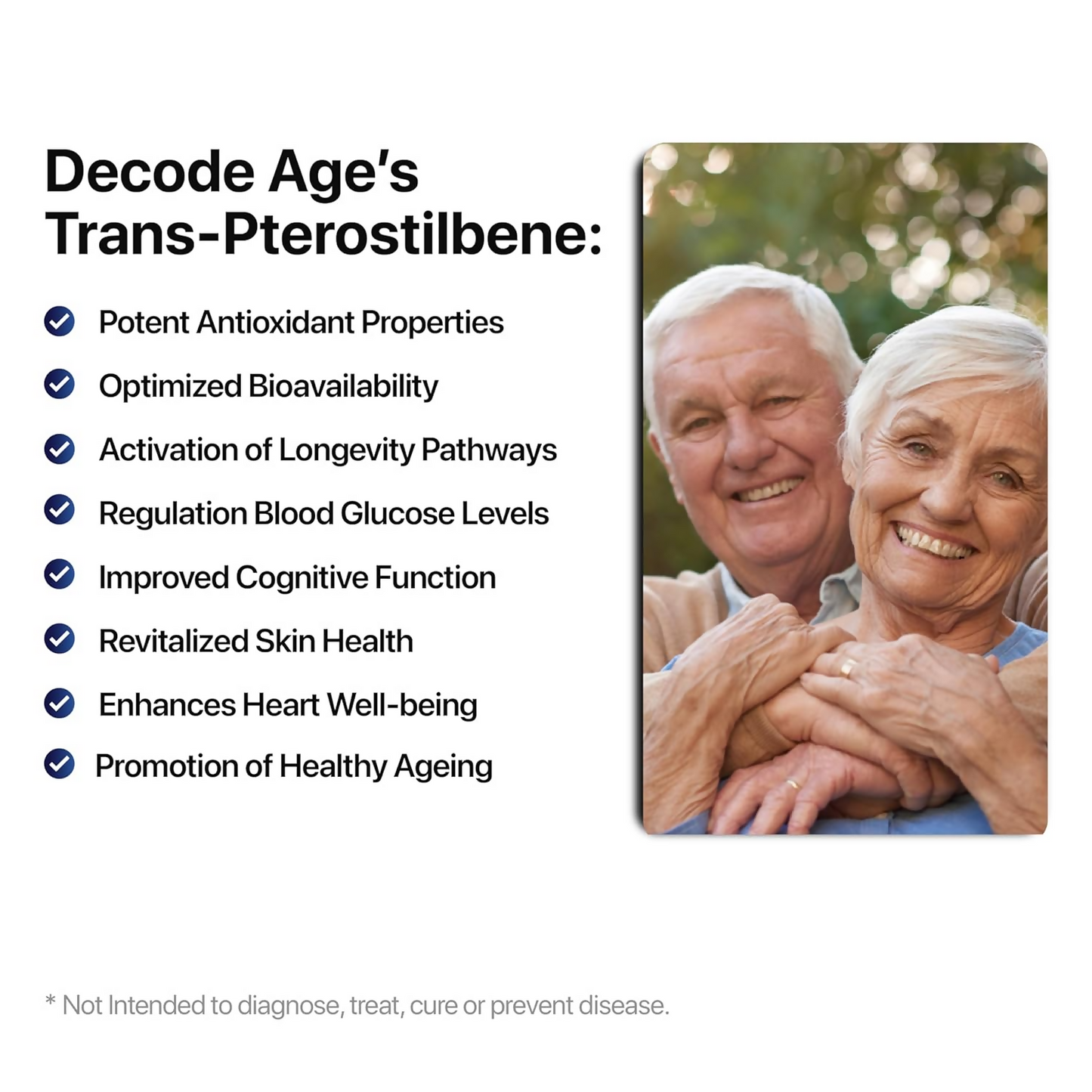 Decode Age 99% Pure Trans-Pterostilbene Capsules | Swadesiicart