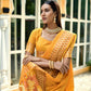 Vishnu Weaves Women's Yellow Cotton Silk Zari Woven Butta Work Saree with Blouse - Swadesiicart