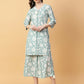 Joban Fashion Green Cotton Printed & Hand Work Co-ord Set - Swadesiicart
