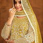 Yellow All Over Embroidered Net Wedding Anarkali Suit - Emponline | Swadesiicart