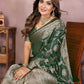 Aastha Fashion Green Soft Organza Silk Weaving Saree
