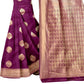 Vamika Weaving Banarasi Jacquard Purple Saree | Swadesiicart