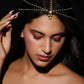 Gold-Polished Kundan Head Jewellery - Ruby Raang | Swadesiicart