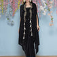 Joban Fashion Black Hand Embellished Cape with Inner and Skirt - Swadesiicart