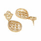 Jhallar Kundan and Diamond Dangler Earrings (Gold) - Ruby Raang - Swadesiicart