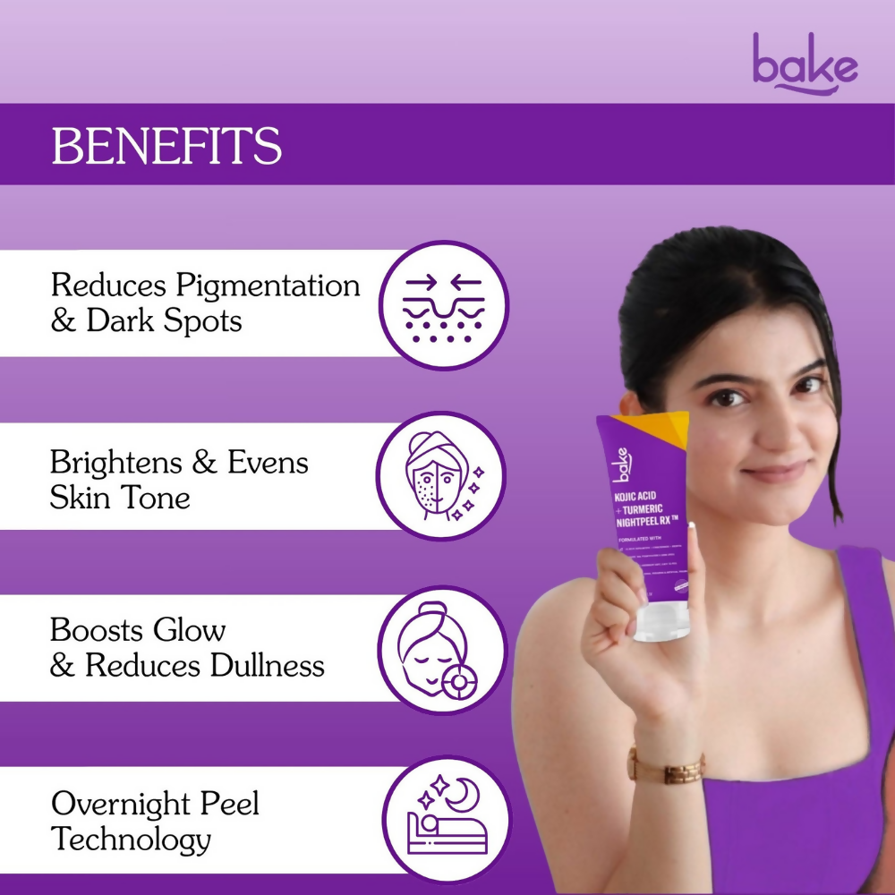 Bake Kojic Acid + Turmeric NightPeel Rx Mask | Swadesiicart