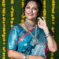 Jyoti Fashion Women's Teal Soft Handloom Silk Zari Woven Saree with Blouse | Swadesiicart