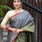 Beatitude Grey Tissue Silk Saree