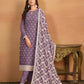 Anaita Lavender Embroidered Faux Georgette Salwar Suit