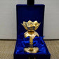 Craftvatika Gold Tone Brass Lotus Shape Pillar Diya Oil Lamp | Swadesiicart
