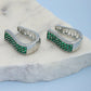Green Hoops Earrings- Ruby Raang | Swadesiicart