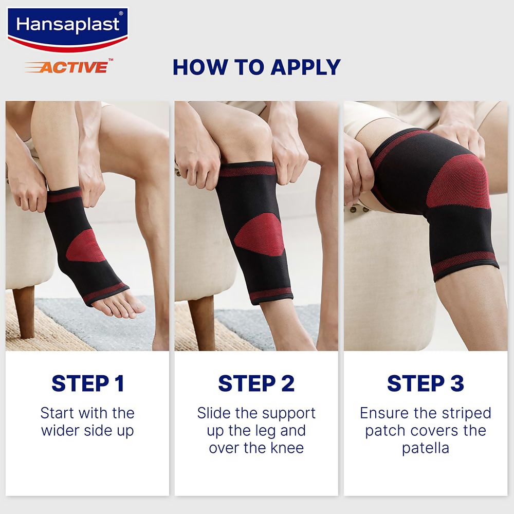 Hansaplast Active Knee Support for Men & Women (Pair) | Swadesiicart