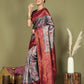 Shree Shyam Fashion Lichi Silk Teal Saree