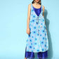 Ahalyaa Womens Royal Blue Poly Silk Printed Jumpsuit - Swadesiicart