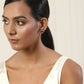 Pink Circular Studs Earrings - Ruby Raang - Swadesiicart