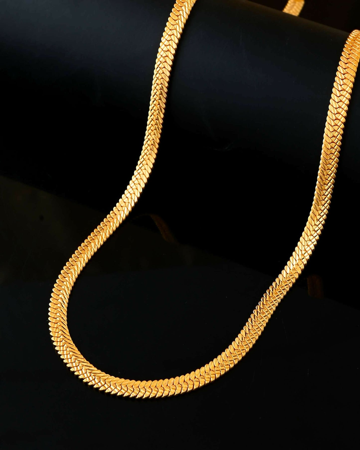 VOJ Men's Gold-Polished Thick Snake Chain | Swadesiicart