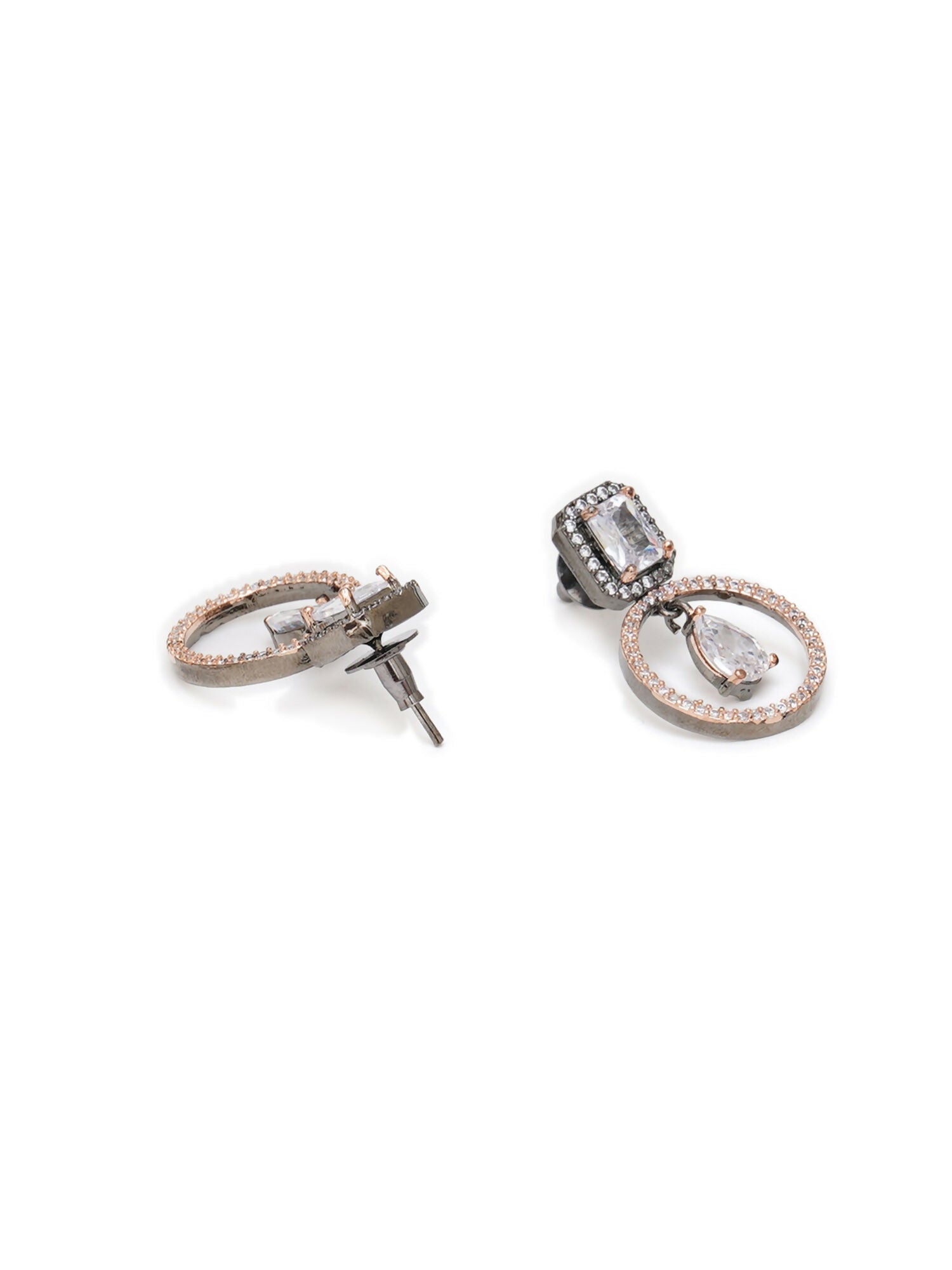Stone kundan earrings (white) - Ruby Raang - Ruby Raang Studio