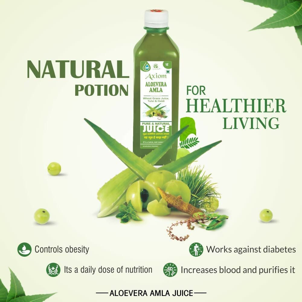 Axiom Aloevera Amla Juice - Swadesiicart