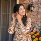Aayaa Designer Printed Full Flared Suit