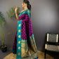 Joban Fashion Royal Blue Butti Banarasi Silk Sarees | Swadesiicart