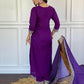 Partywear Designer ViscoseWine Stitched Suit With Dupatta - Tanisha | Swadesiicart