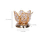CraftVatika Gold Toned Crystal Lotus Shaped Diya | Swadesiicart
