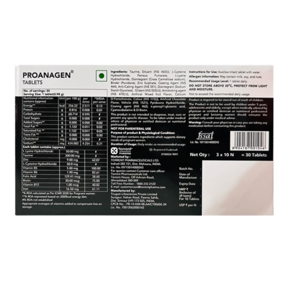 Torrent Proanagen Tablets | Swadesiicart