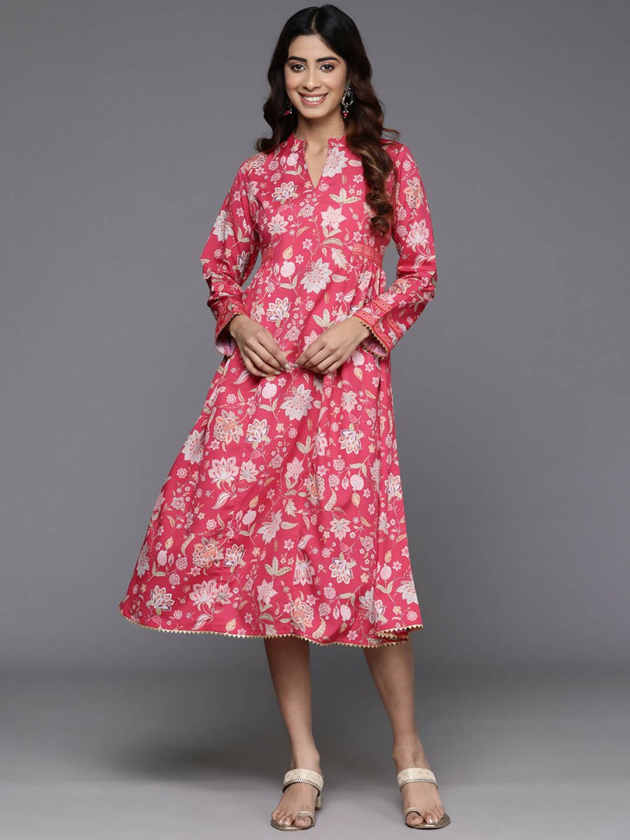 Ahalyaa Women's Traditional wear Dress - Pink | Swadesiicart
